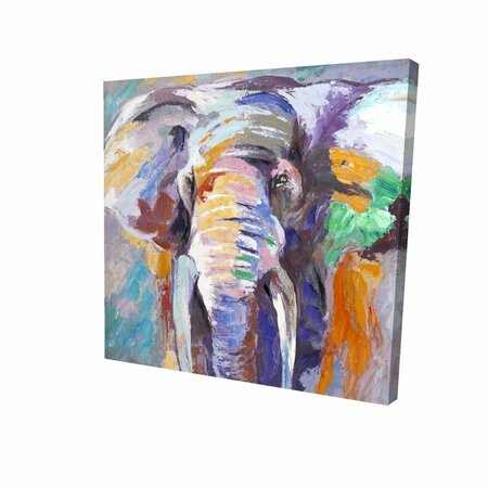 FONDO 32 x 32 in. Elephant In Pastel Color-Print on Canvas FO2793520